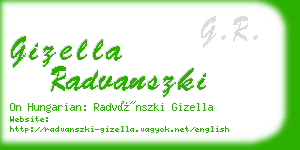 gizella radvanszki business card